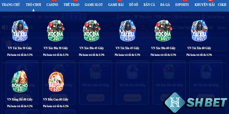 Casino Shbet - Tham Gia Live Dealer Sicbo Hấp Dẫn Rinh Tiền Thật Đã